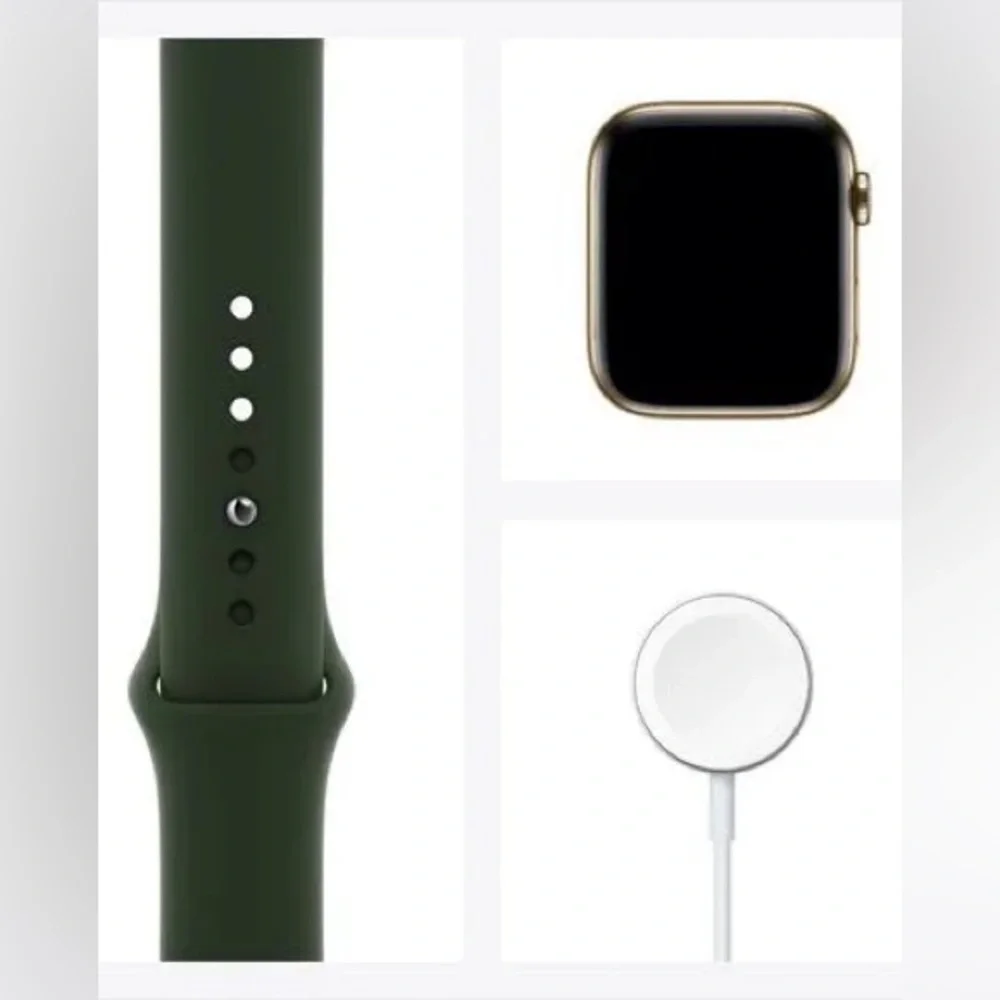Limited Edition Apple Watch Series 6 44mm Gold Case with Cyprus Green Band